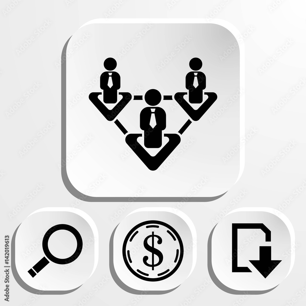 Business people team crowdy walk silhouette concept businesspeople group human resources over world map background vector icon Business people team crowdy walk silhouette concept businesspeople group human resources over world map background vector icon