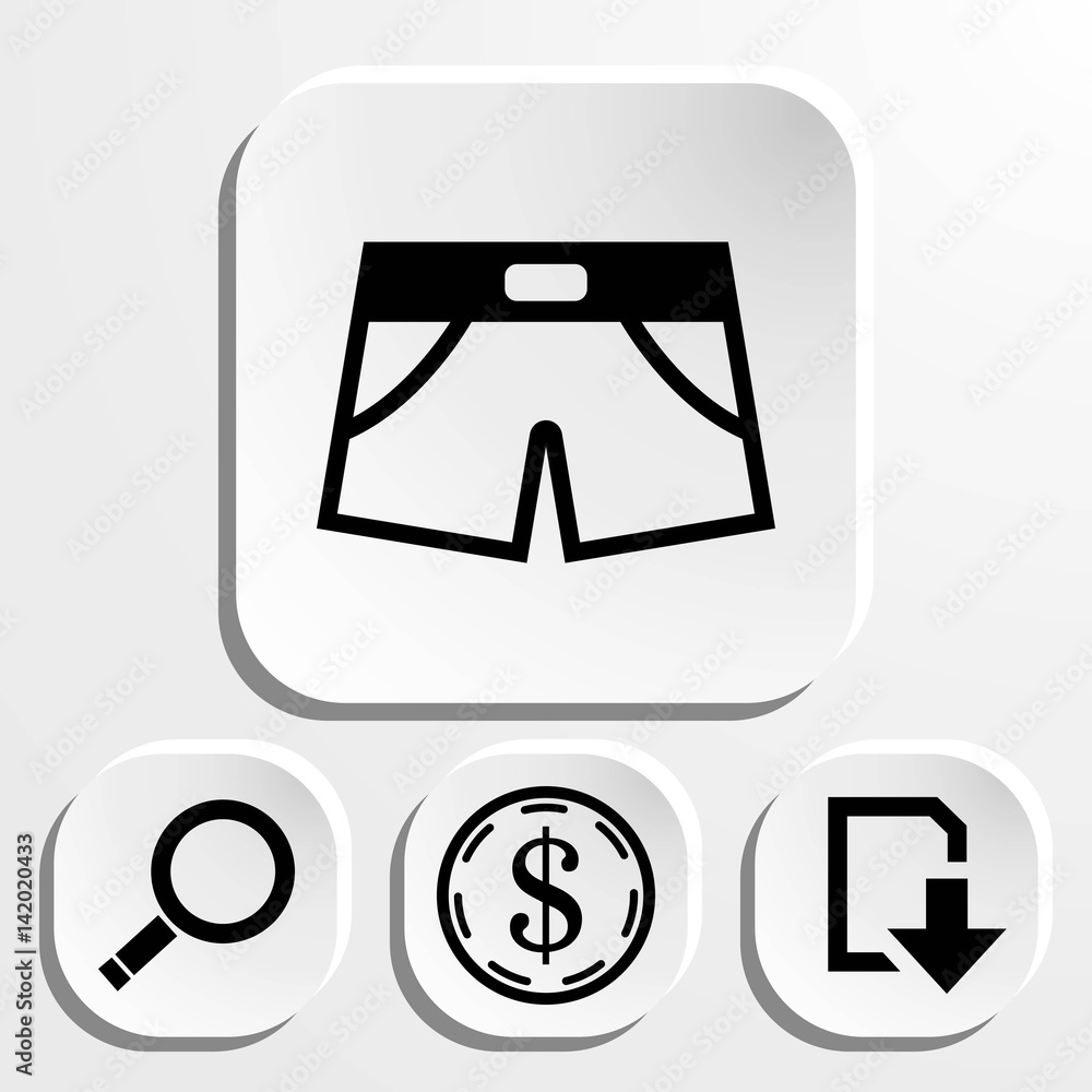 shorts icon stock vector illustration flat design shorts icon stock vector illustration flat design