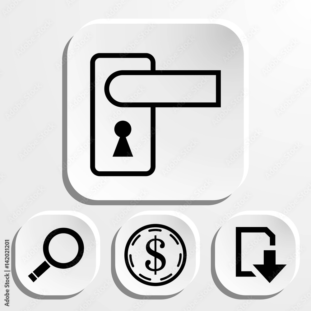 door handle icon stock vector illustration flat design door handle icon stock vector illustration flat design