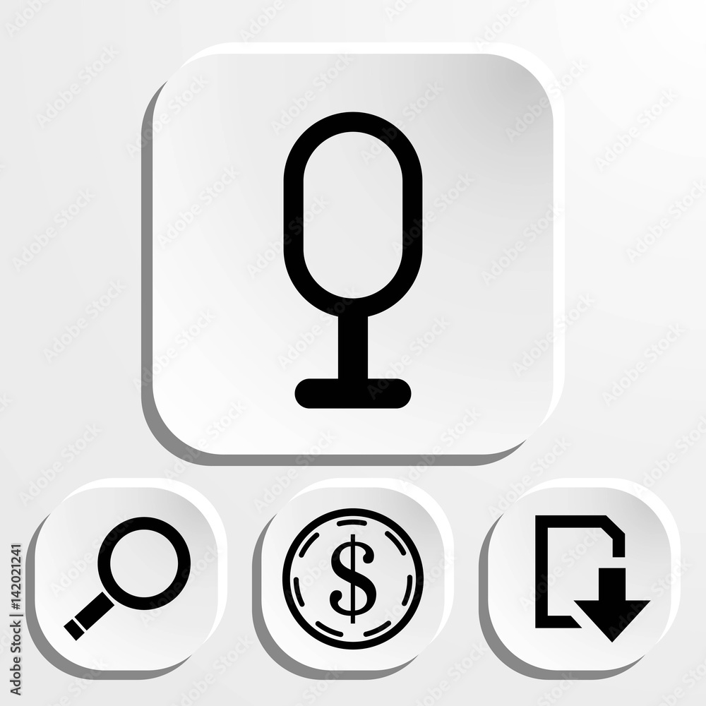 microphone icon stock vector illustration flat design microphone icon stock vector illustration flat design