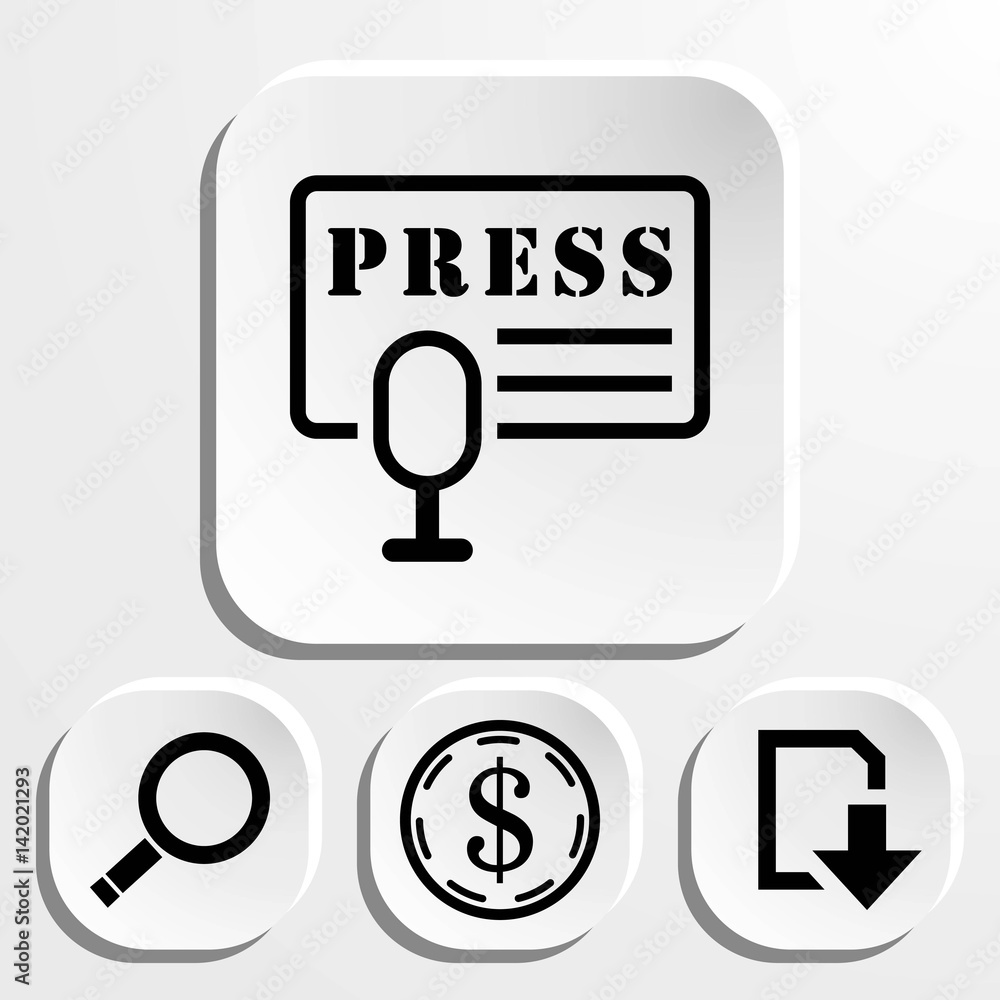 press icon stock vector illustration flat design press icon stock vector illustration flat design