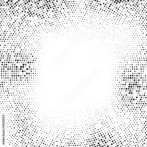 rhombus elements circle halftone background