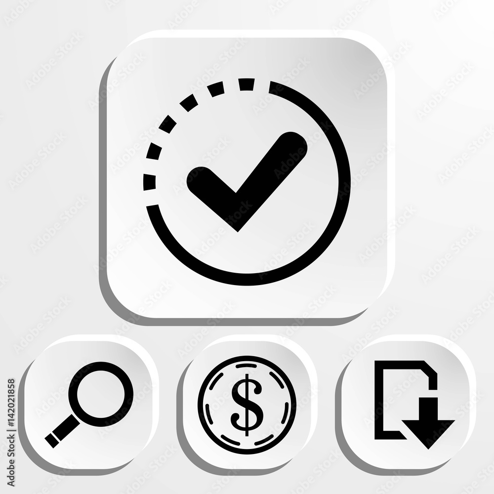 check icon vector illustration. Flat design style check icon vector illustration. Flat design style