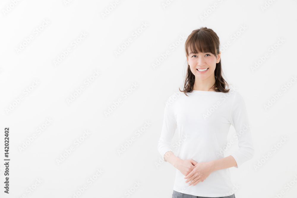 portrait of young asian woman isolated on white background portrait of young asian woman isolated on white background