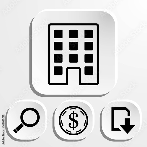 hotel icon stock vector illustration flat design