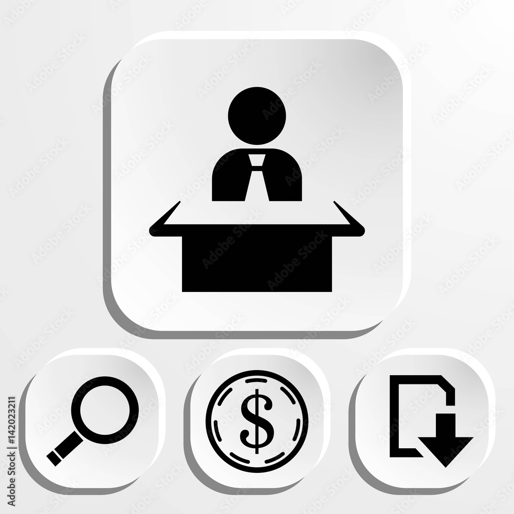 man sitting at the table icon stock vector illustration flat design man sitting at the table icon stock vector illustration flat design