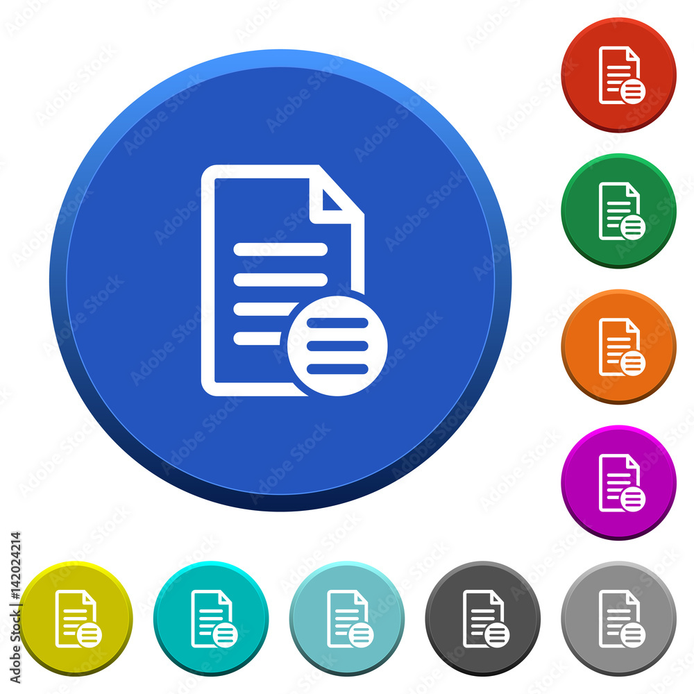 Document options beveled buttons