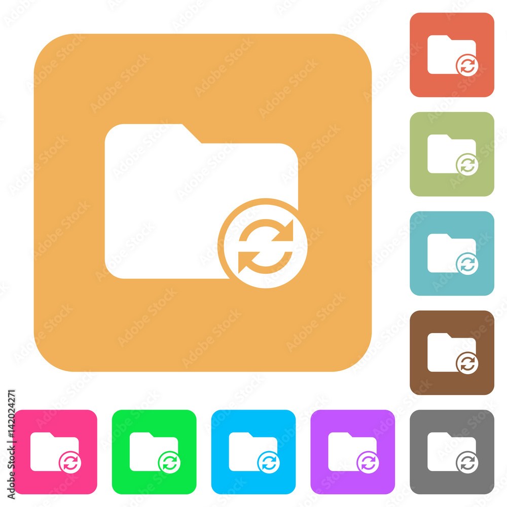 Refresh directory rounded square flat icons Refresh directory rounded square flat icons