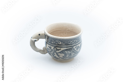 set of tea cup isolated