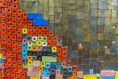 Colorful of ceramic tiles o...
