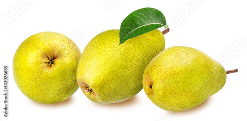 pears isolated on white