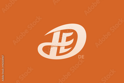 Letter DE Monogram Logo