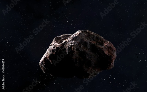Meteorite impact 'elements of this image furnished by NASA,3D rendering