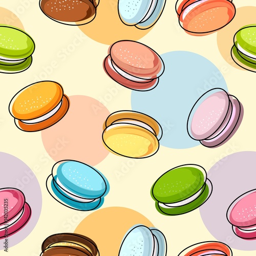 Macaroons seamless pattern