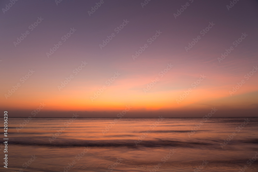 Early morning sky on sea