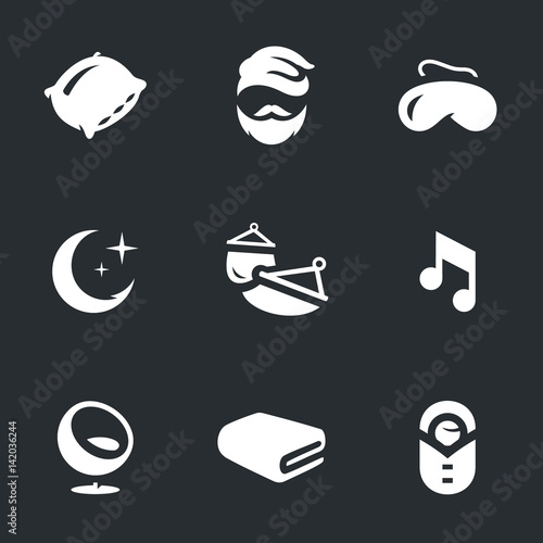 Vector Set of Sleep Icons.