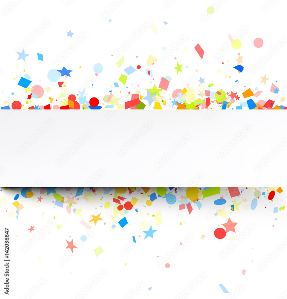 Festive background with colorful confetti. Stock Vector | Adobe Stock