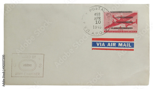 1945 blanked envelope with A.P.O. postmark