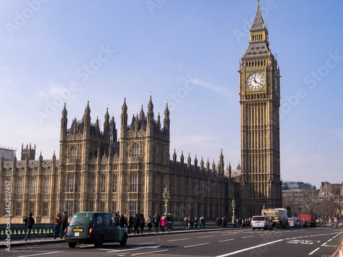 Big Ben and Westminster Bridge  London  UK
