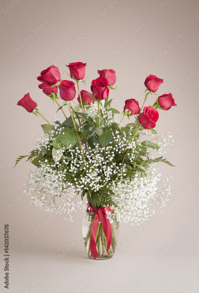 Obraz premium 1 dozen red roses