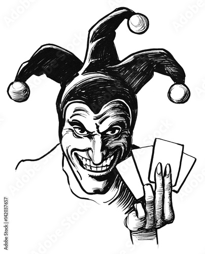 Obraz na płótnie Jester with cards