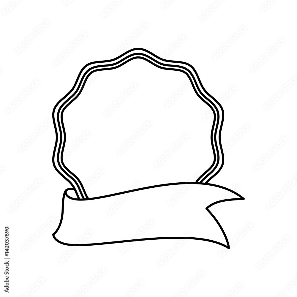 Decorative banner emblem icon vector illustration graphic design