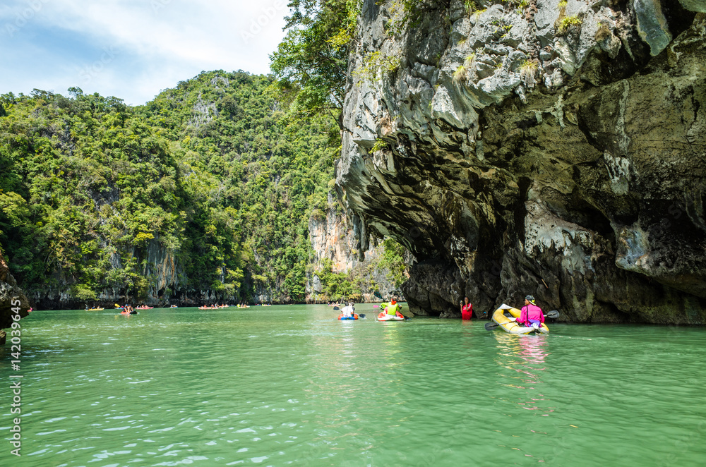 Boats and Islands in the Phang nga Bay, Phuket Boats and Islands in the Phang nga Bay, Phuket