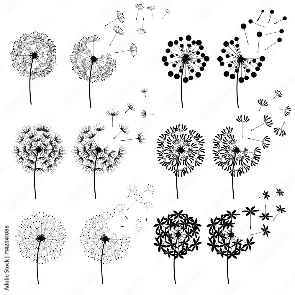 Obraz premium Abstrakcjonistyczni Dandelions dla wiosna sezonu