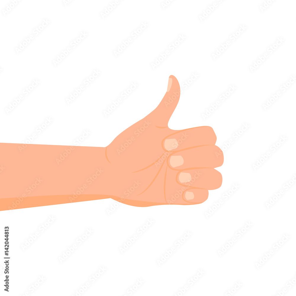 Cartoon hand icon isolated on white background Cartoon hand icon isolated on white background
