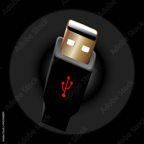 Multimedia connector on a dark background photo