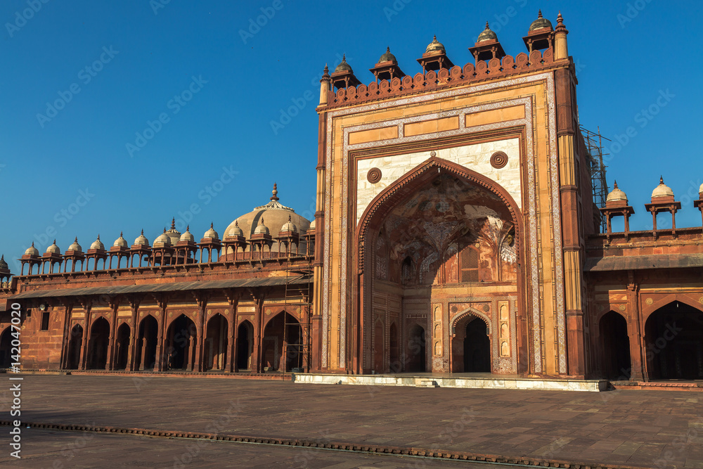 Jama Masjid a historic Mughal India architecture mosque at Fatehpur Sikri Agra, Uttar Pradesh, India.