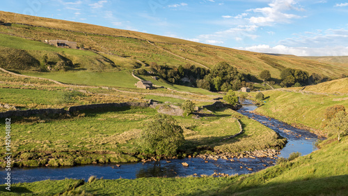 Landscape and river in the Yorkshire Dales near Birkdale  North Yorkshire  UK