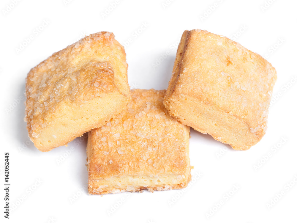 Square cookies isolated Square cookies isolated