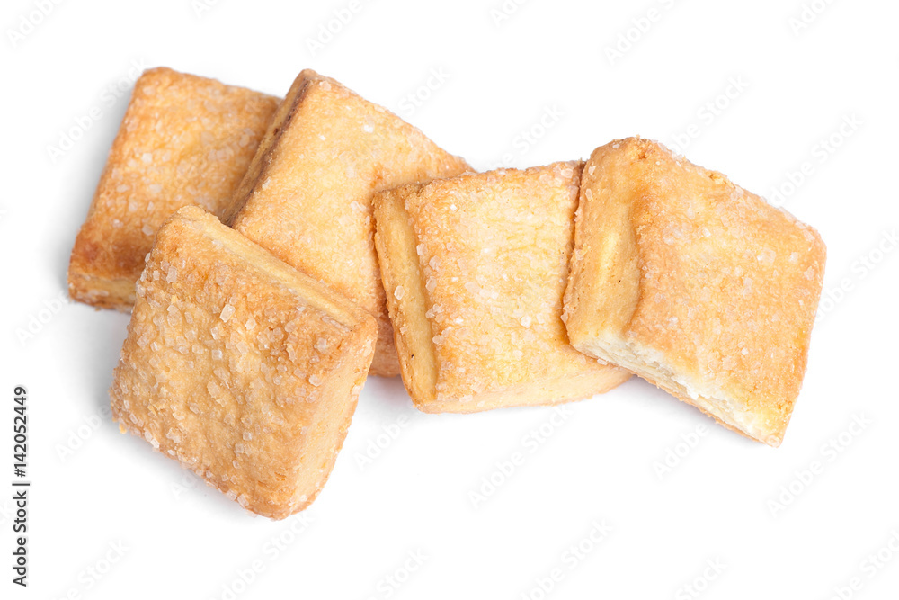 Square cookies isolated Square cookies isolated
