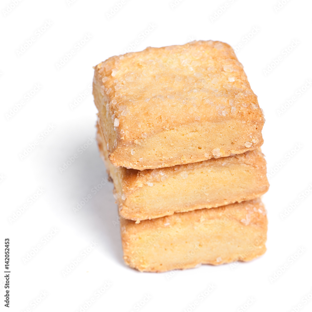 Square cookies isolated Square cookies isolated