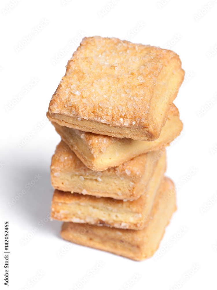 Square cookies isolated Square cookies isolated