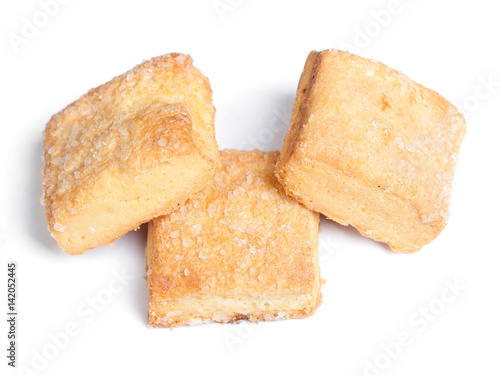 Square cookies isolated