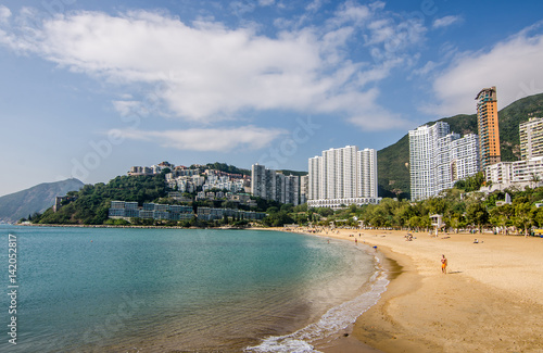 The sunny day at Repulse Bay, the famous public beach in Hong Kong  © TeTe Song