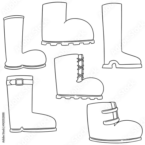 vector set of boot