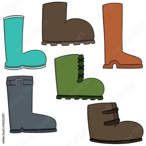 vector set of boot