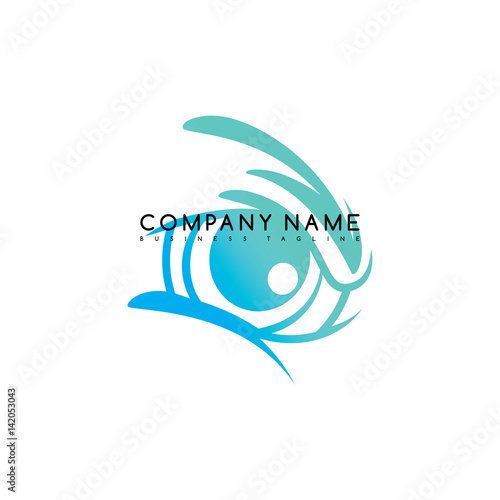 eye look see logo logotype template vector art