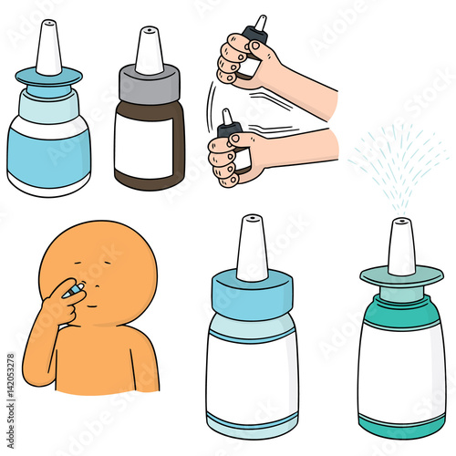 vector set of nasal medicine