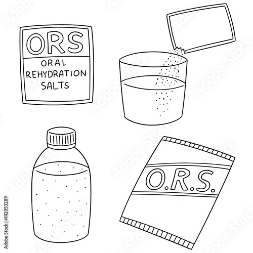 vector set of oral rehydration salt
