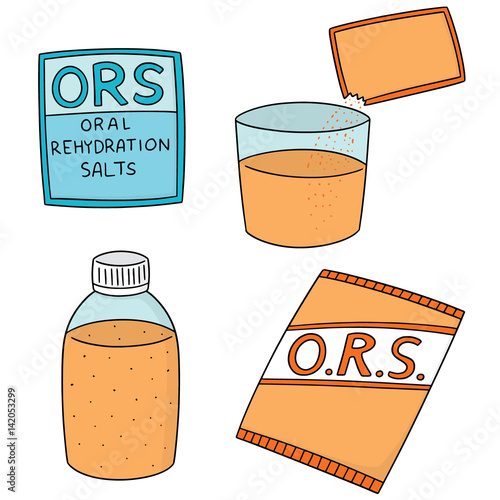 vector set of oral rehydration salt