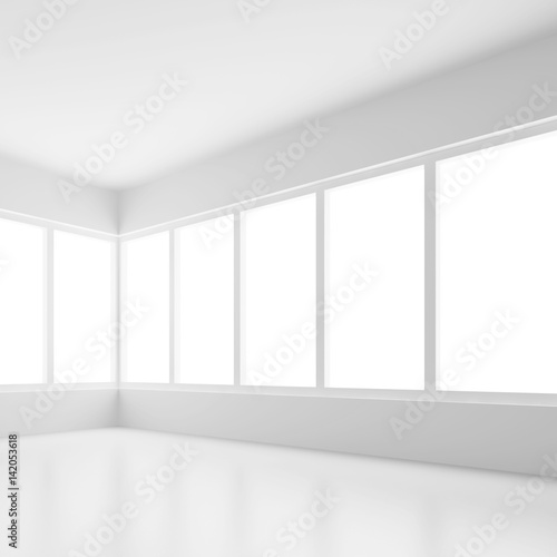 Empty Room with Window. Office Interior Design