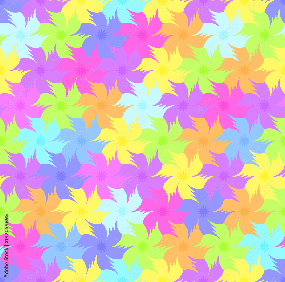 Iridescent mosaic from flowers. Seamless pattern. Iridescent mosaic from flowers. Seamless pattern.