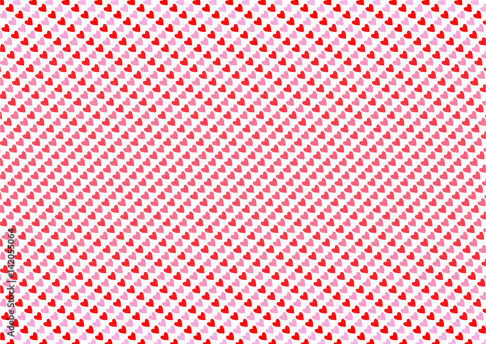 Halftone Mini Hearts background for Valentines Day, Card and Wedding backdrop.