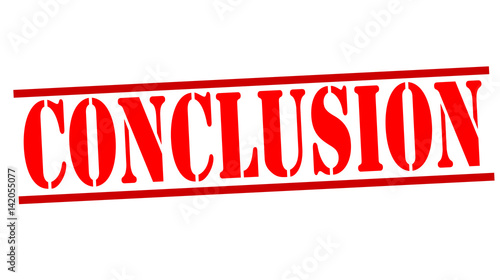Rubber stamp with word conclusion inside