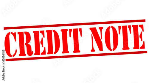 Rubber stamp with text credit note inside, vector illustration