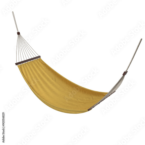 Yellow Hammock -  3d illustration isolated on a white background